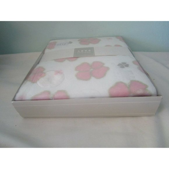 Stephan Baby Playful Posies Pink Pansy Flowers Fleece Baby Blanket 30" X 40" New - Picture 10 of 10